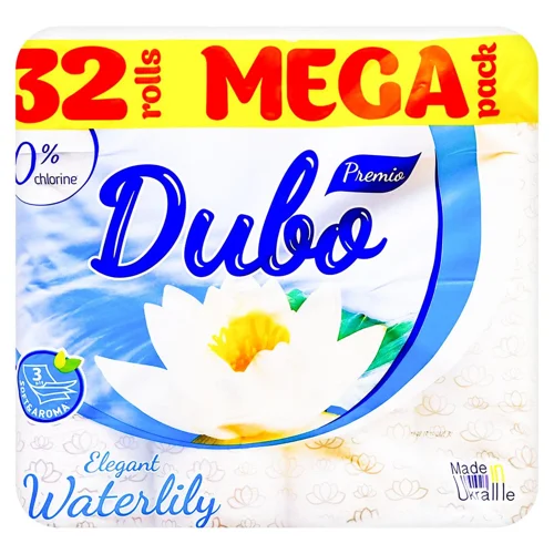 Туалетний папір Диво Premio Elegant Waterlily 3-шаровий 32шт