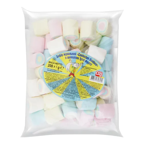 Зефір жувальний з ароматом Тутті Фрутті Confectum Rainbow Суббота м/у 200г