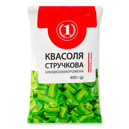 Квасоля Стручкова Швидкозаморожена ТМ '1', 400г