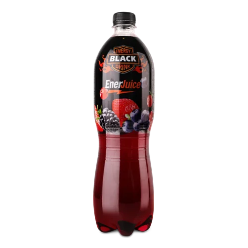 Напій Енергетичний Безалкогольний Сильногазований Соковмісний Дикі Ягоди Black Energy, Пластикова Пляшка 1л