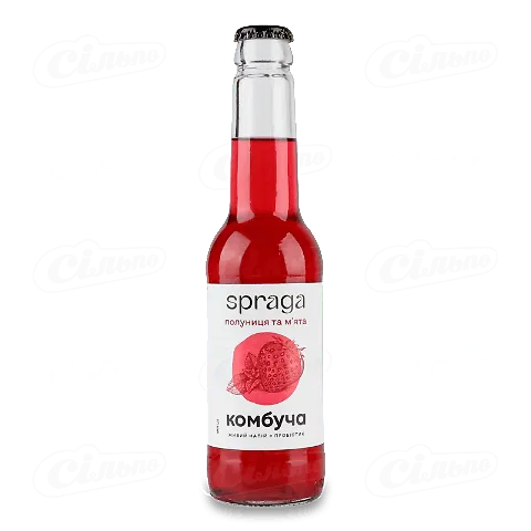 Напій Spraga Комбуча Полуниця та м'ята сл/газ, 250мл