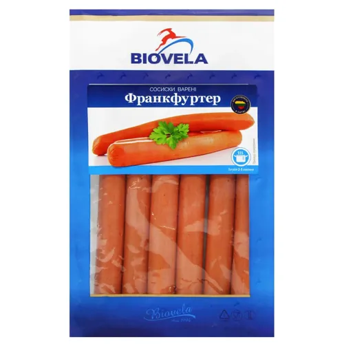 Сосиски Biovela Франкфуртер варені 260г