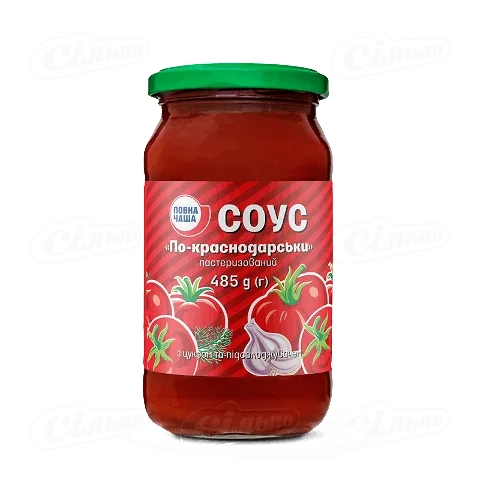 Соус «Повна Чаша»® «По-краснодарськи» пастеризований, 485г