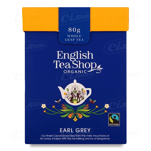 Чай чорний English Tea Shop Earl Grey органічний + ложка, 80г