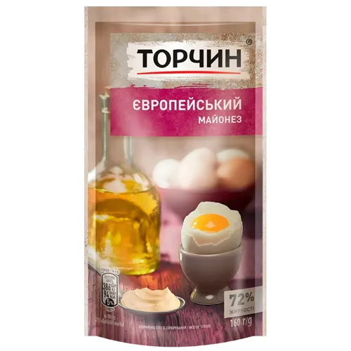 Майонез ТОРЧИН® Європейський 72% 160г