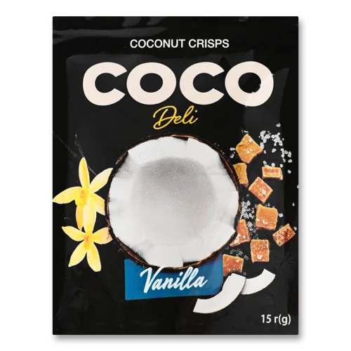 Чипси Кокосові Вищого Ґатунку Vanill Coco Deli, 15г