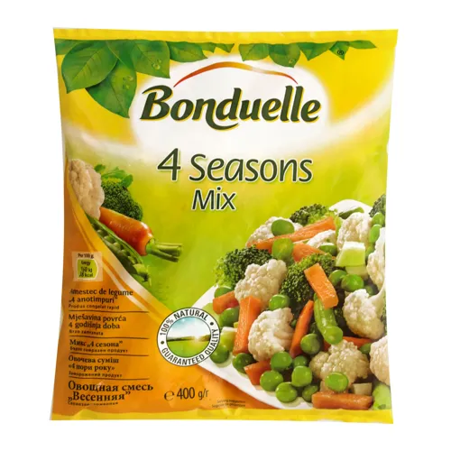 Овочева суміш заморожена 4 пори року Bonduelle м/у 400г