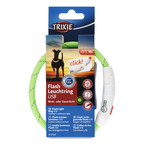 Нашийник Для Собак З Підсвічуванням USB Зелений 35см/7мм XS-S, №12700 Trixie 1шт