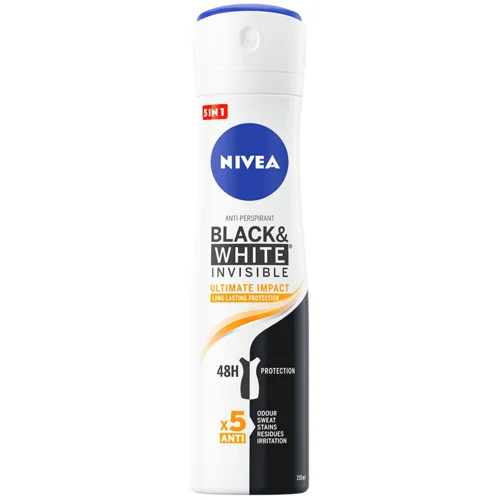 Антиперспірант аерозольний Nivea Чорне та біле Невидимий 150мл