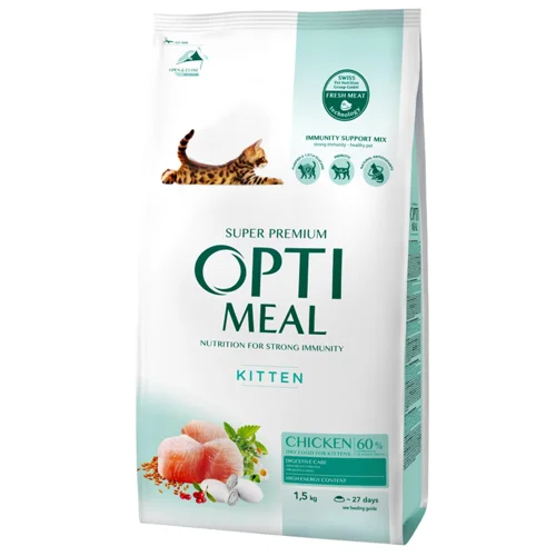 Корм сухий Optimeal з куркою для кошенят 1,5кг