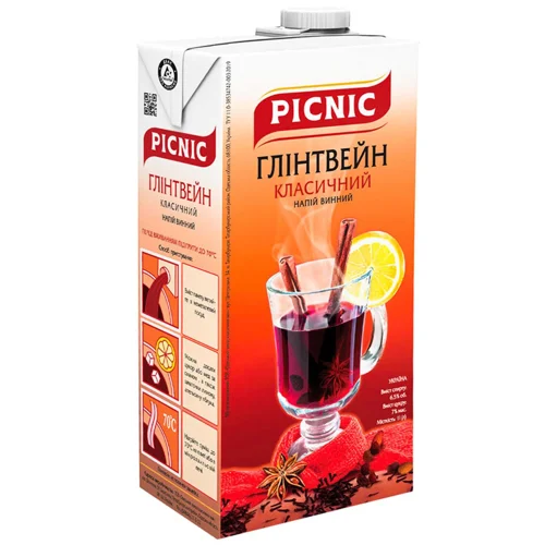 Напій винний Picnic Глінтвейн червоний напівсолодкий 10% 1л