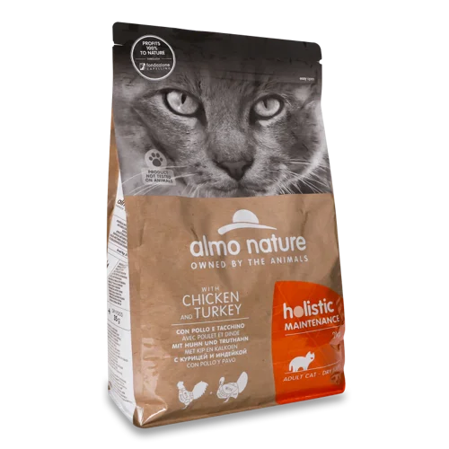 Корм Для Котів Almo Nature Holistic Курка-Індейка, натуральна оболонка, в/ґ, 1г
