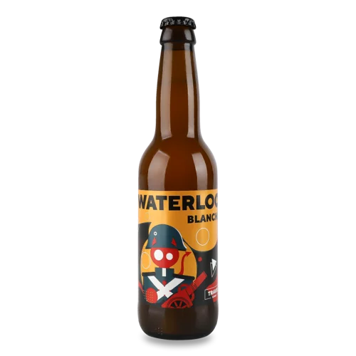 Пиво Світле Пшеничне Нефільтроване Непастеризоване Waterloo Blanche Travel Series Red Cat Brewery, 0.33л, 5.3%