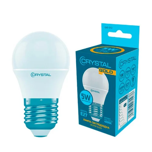 Лампа Crystal Gold LED куля G45 5W 4000K E27