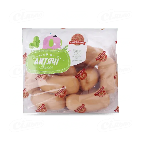 Сосиски «Салтівський МК» «Дитячі» натуральна оболонка вищого ґатунку, 1 кг