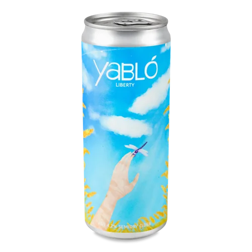 Сидр Яблучний Напівсухий Газований, в/ґ, з/б, 0.33л, 4.2%