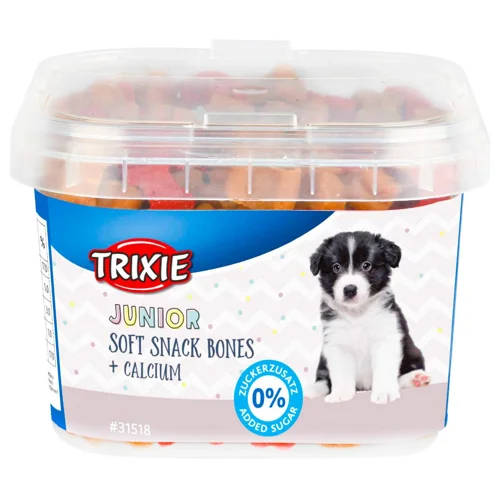 Ласощі для цуценят Trixie Junior Soft Snack Bones з куркою, ягням і кальцієм 140г