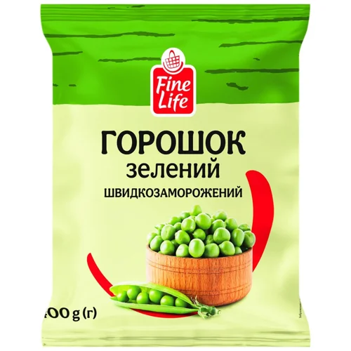 Горошок зелений Fine Life швидкозаморожений 400г