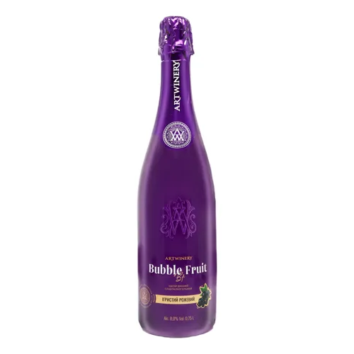 Напій винний 0.75л 8% рожевий ігристий Чорна смородина Bubble Fruit Artwinery пл
