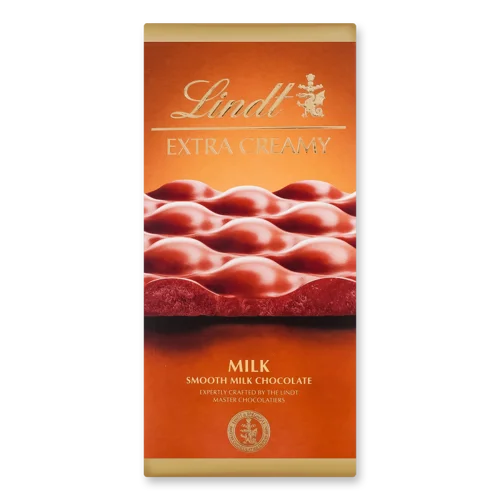 Молочний Шоколад Lindt Extra Creamy, Картонна Упаковка, 80г