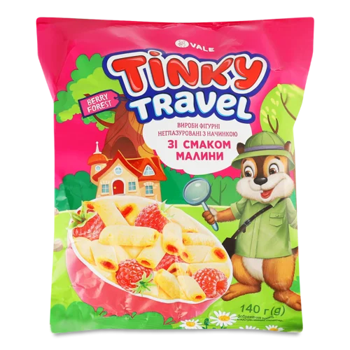 Фігурні Вироби Неглазуровані Зі Смаком Малини Tinky, м/у 140г