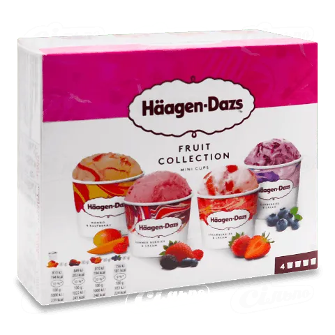 Морозиво Haagen-Dazs «Фруктове асорті», 4*95г/уп