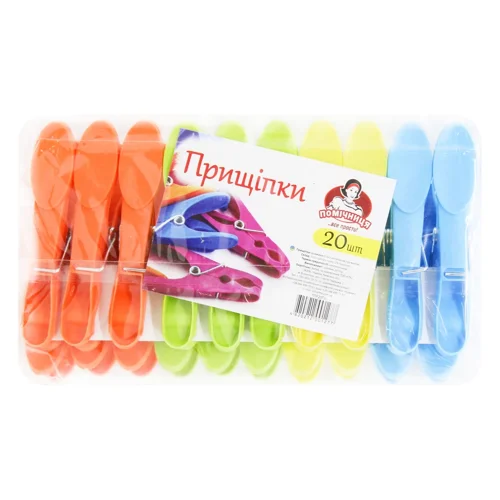 Прищіпки Помічниця кольорові 20шт