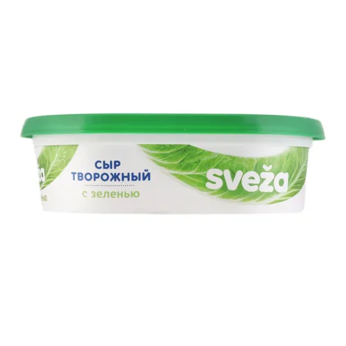 Сир 60% вершковий з зеленню Sveza Савушкин п/у 150г