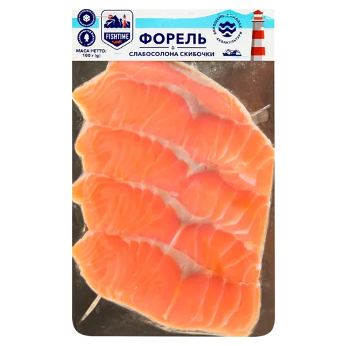 Форель Fishtime слабосолона скибочки 100г