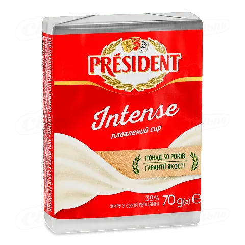 Сир плавлений President Intense 38%, 70г