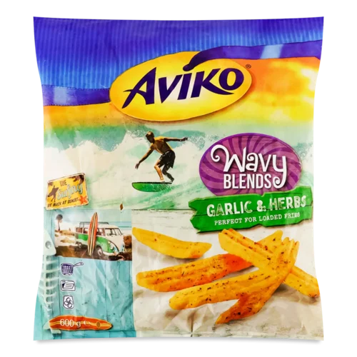 Картопля Aviko фрі хвиляста часник та трави