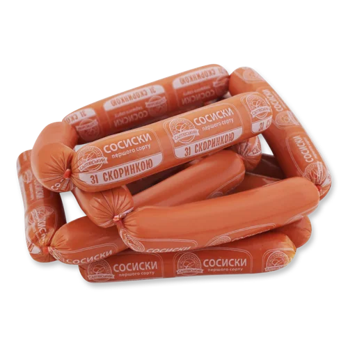 Сосиски Зі Скоринкою Варено-Копчені Салтівський М'ясокомбінат, кг