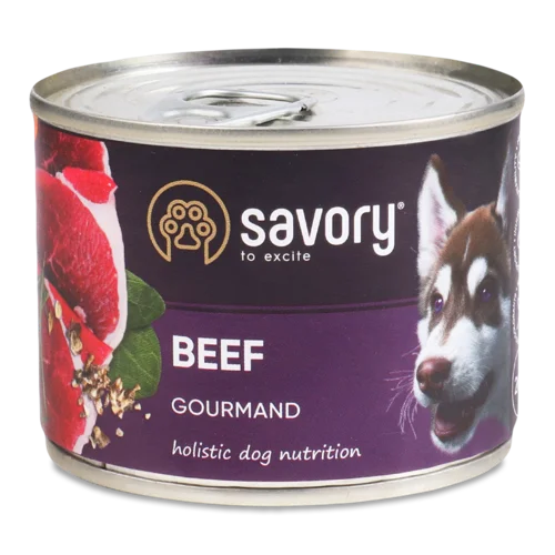 Корм Консервований Повнораціонний Для Дорослих Собак Beef Gourmand Savory В/ґ 200г