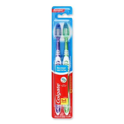 Зубна Щітка Середньої Жорсткості Експерт Чистоти Colgate, 2шт