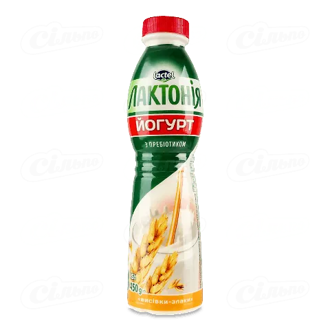 Йогурт кефірний «Лактонія» Висівки-злаки з пребіотиком 1,5%, 450г