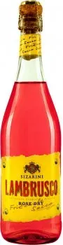 Вино ігристе Sizarini Lambrusco рожеве сухе 10,5% 0,75л
