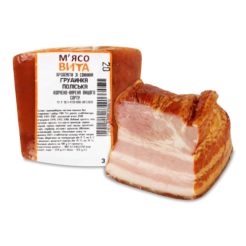 Грудинка Варено-Копчена Поліська М'ясовита, кг