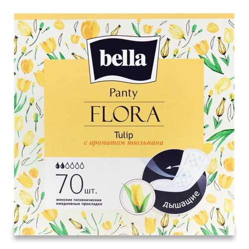 Гігієнічні Прокладки Щоденні Tulip Flora Panty Bella, 70шт