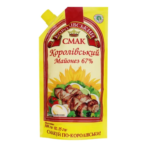 Майонез 67% Королівський Королівський смак д/п 580г