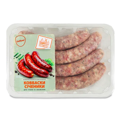 Ковбаски Для Грилю Та Смаження, Січеники Глобино, В/К, Охолоджені, Лоток 500г