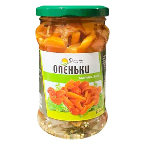 Опеньки мариновані цілі Домашні продукти 314мл скляна банка