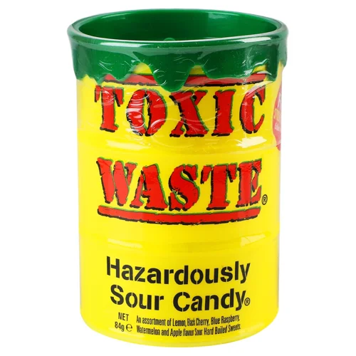 Цукерки жувальні Toxic Waste Скарбничка жовта 84г