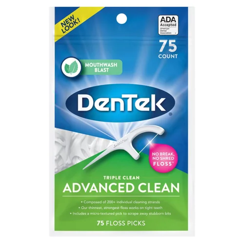 Флосери DenTek Потрійне очищення 75шт