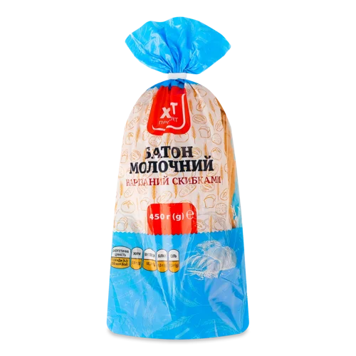 Батон Нарізний Вищого Ґатунку Молочний Хіт Продукт, 450г