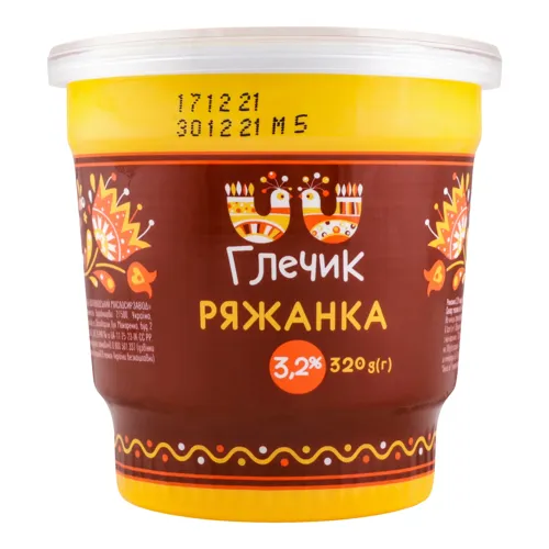 Ряжанка 3.2% Глечик ст 320г