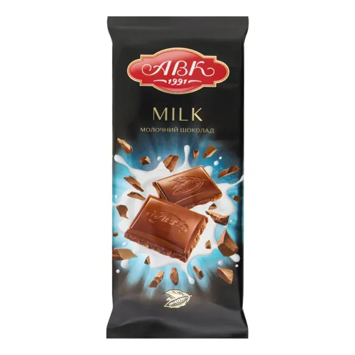 Шоколад АВК молочний 90г