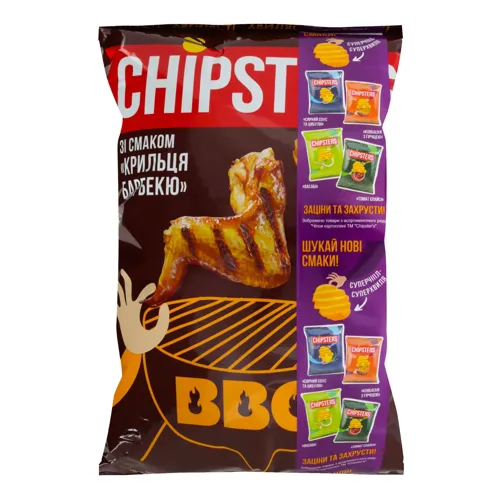Чіпси картопляні хвилясті Крильця барбекю Chipster's м/у 110г