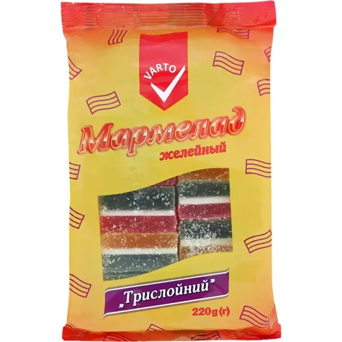 Мармелад Varto Тришаровий 220г