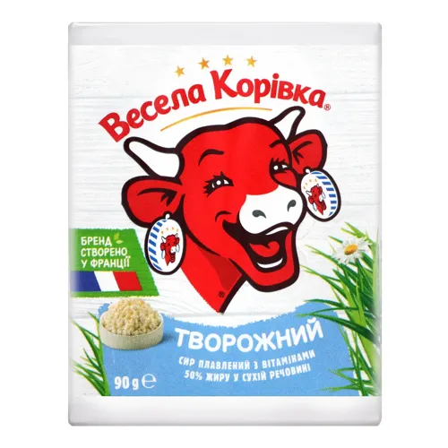 Сир плавлений 50% з вітамінами Творожний Весела корівка м/у 90г