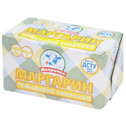 Маргарин Доярочка столовий сонячний 60%, 250г